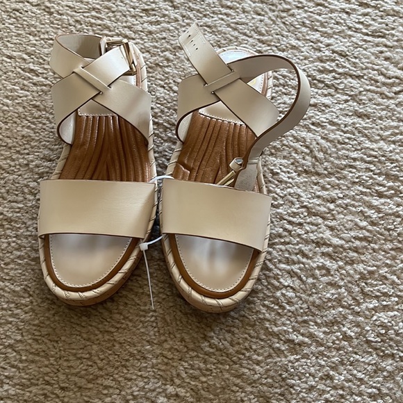 Sarto Zarlo Platform Sandal Cream Leather - Picture 3 of 4
